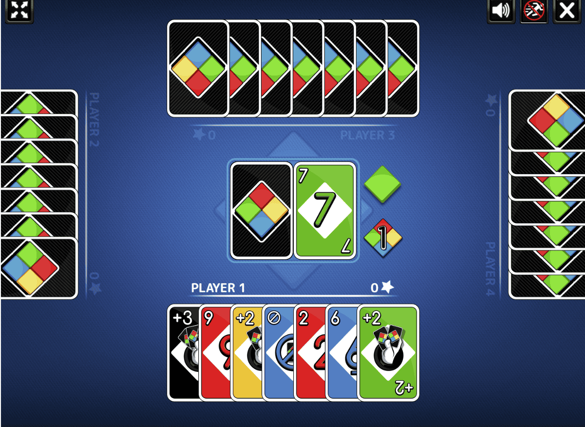 UNO Online For Free - Play Four Colors at Cool Old Games